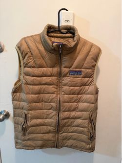 Vintage Patagonia Down Vest Full Zip Nylon Brown Large