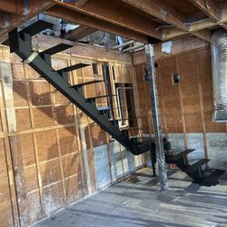 Stringers Steps Metal And Wood 