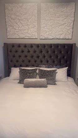 Grey Tufted Bedframe