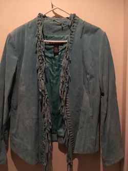 Cleaning Closet Sale- Suede Fringed Jacket