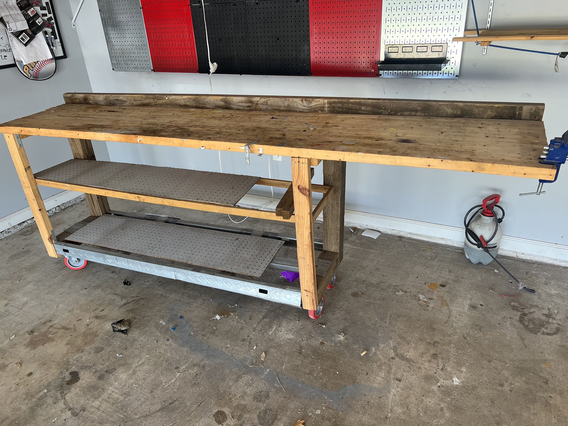 Mobile Work Bench For Garage And Other Accessories 