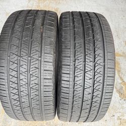 Two Premium Tires 275/45/20 Continental Cross Contact LX Sport With 70% Left Excellent Pair 