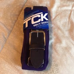 Mens Size Large Baseball Belt And Socks