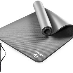 【New】Extra Thick Yoga Mat (0.6”) – Large Non-Slip Exercise Mat w/ Bag & Strap