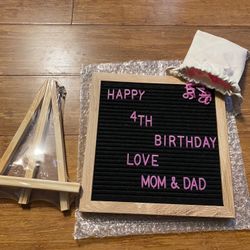 Message Sign Board with Removable Letters And Easel