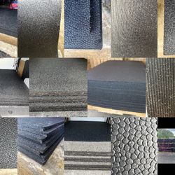 NEW DESIGNS GYM WORKOUT MAT - 6’ x 4’ x 3/4 INCH THICK SOLID RUBBER MAT