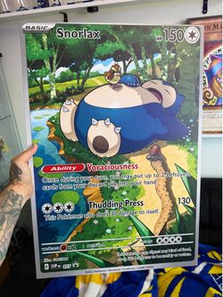 Jumbo Snorlax SVP 057 Pokémon Promo Card wall decor