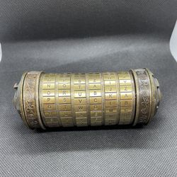 Vintage Encrypted Puzzle Box
