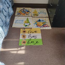 5 Piece Spring Time Pillow Cover 