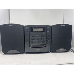 Sony CFD-626 6 CD Changer/Tape Vtg 90's Blaster Bookshelf Boombox*Need Tape Belt