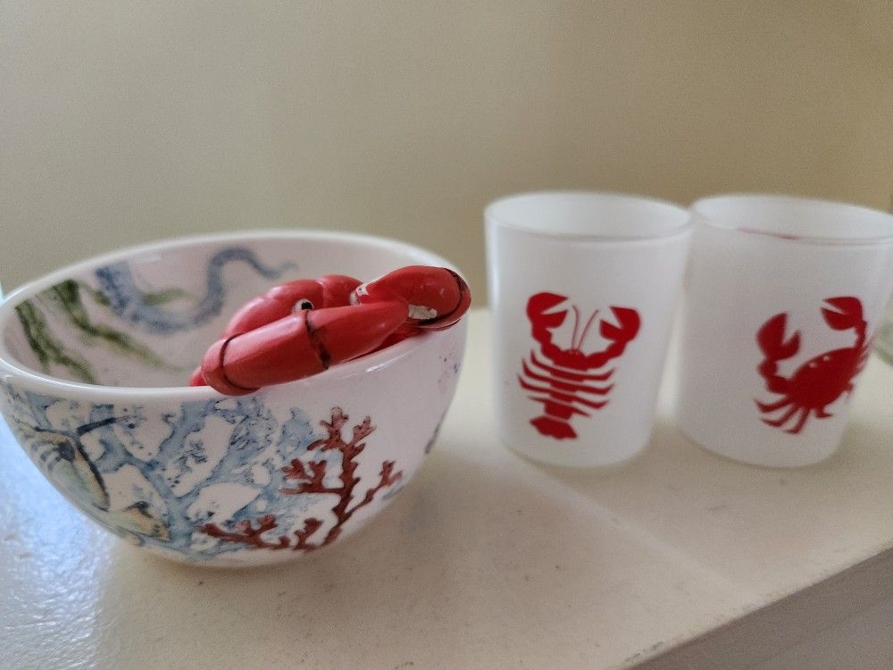 Crab Dip Bowl and Votives