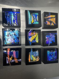 Syed F Ahmad Glass Fusion Dichroic Glass Wall Hanging  Original Signed by The Artist