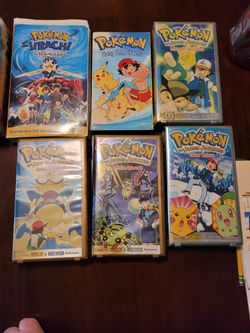 Lot Of 6 Pokémon VHS Movies