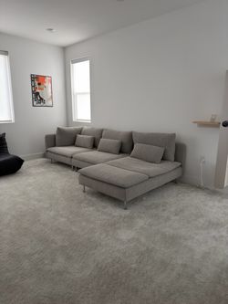 SÖDERHAMN Sectional, 4-seat, with chaise/Viarp beige/brown