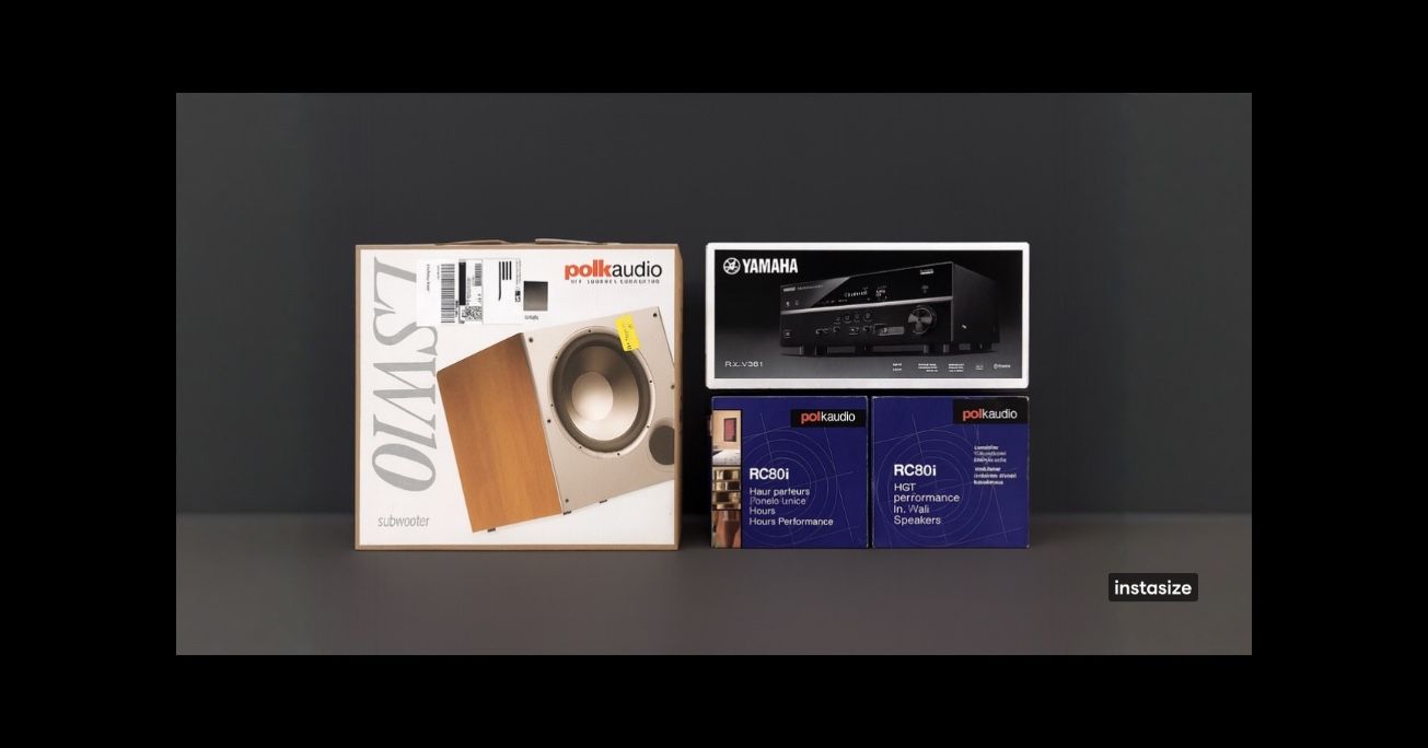 Home Audio Surround Sound System with In-Ceiling Speakers