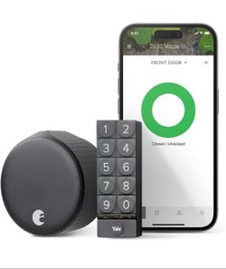 August Home Wi-Fi Smart Lock + Smart Keypad, Matte Black