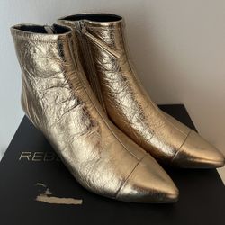 Rebecca Minkoff Gold Leather Boots With Kitten Hills Size 8M. Brand New In The Box Cash Only Pick Up In San Francisco. Retail For $235