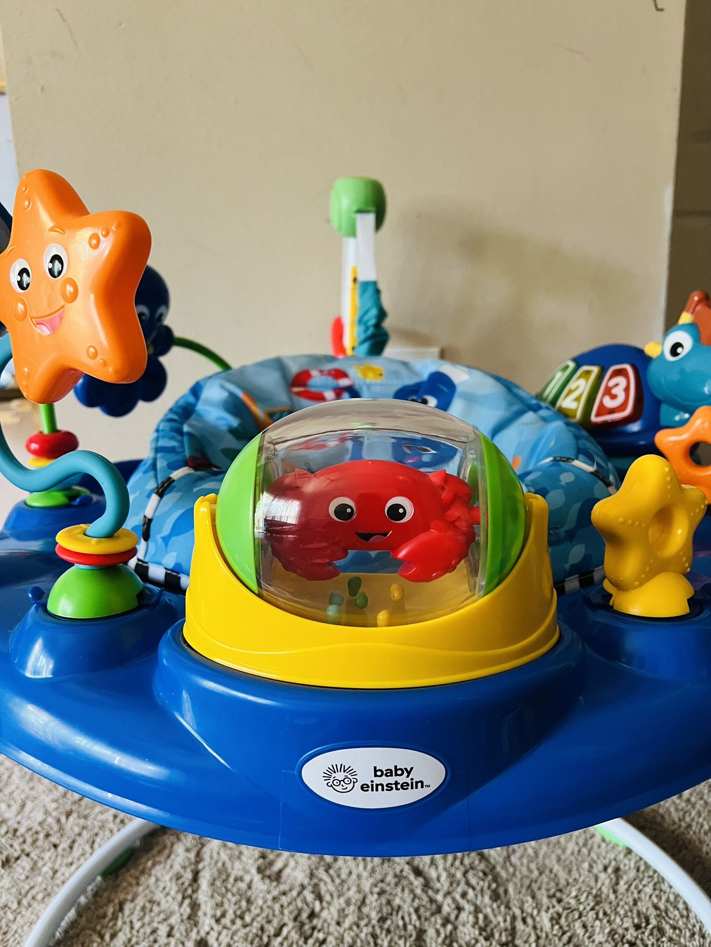 Baby Einstein Neptune's Ocean Discovery Activity Jumper, Ages 6 months +, Max weight 25 lbs., Unisex