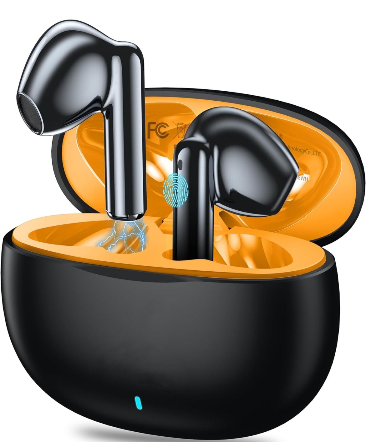 Bluetooth 5.3 Headphones, in-Ear Earbuds with Charging Case ENC Dual Mic Talk Noise Canceling Touch Control Sports
