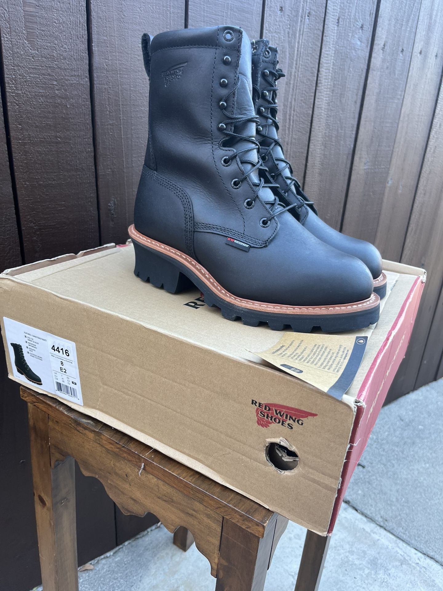 Red Wing 4416 Loggermax Insulated,Waterproof Safety Toe SIZE 8E2