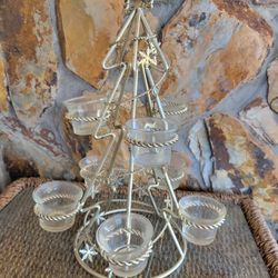 Silver Tree With 8 Candle Cups
