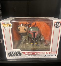 Funko Pop Boba Fett And Fennec on Throne