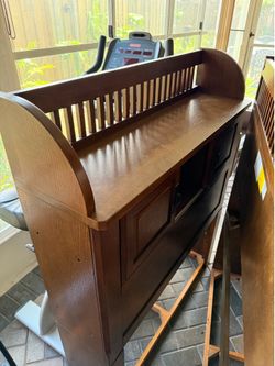 Matching Set of 2 Bookcase Headboards with Sliding Storage Doors