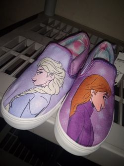 Little Girls Sz 3 Frozen Slip Ons