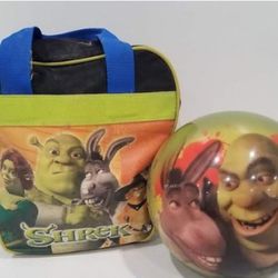 2 Shrek Donkey Puss N Boots Kids Bowling Balls With Bags