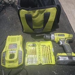 Ryobi Drill With Battery And Charger 