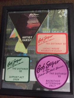 Bob Seger and the Silver Bullet Band The Distance 1983 backstage passes guest passes unused rare and vintage 4 total