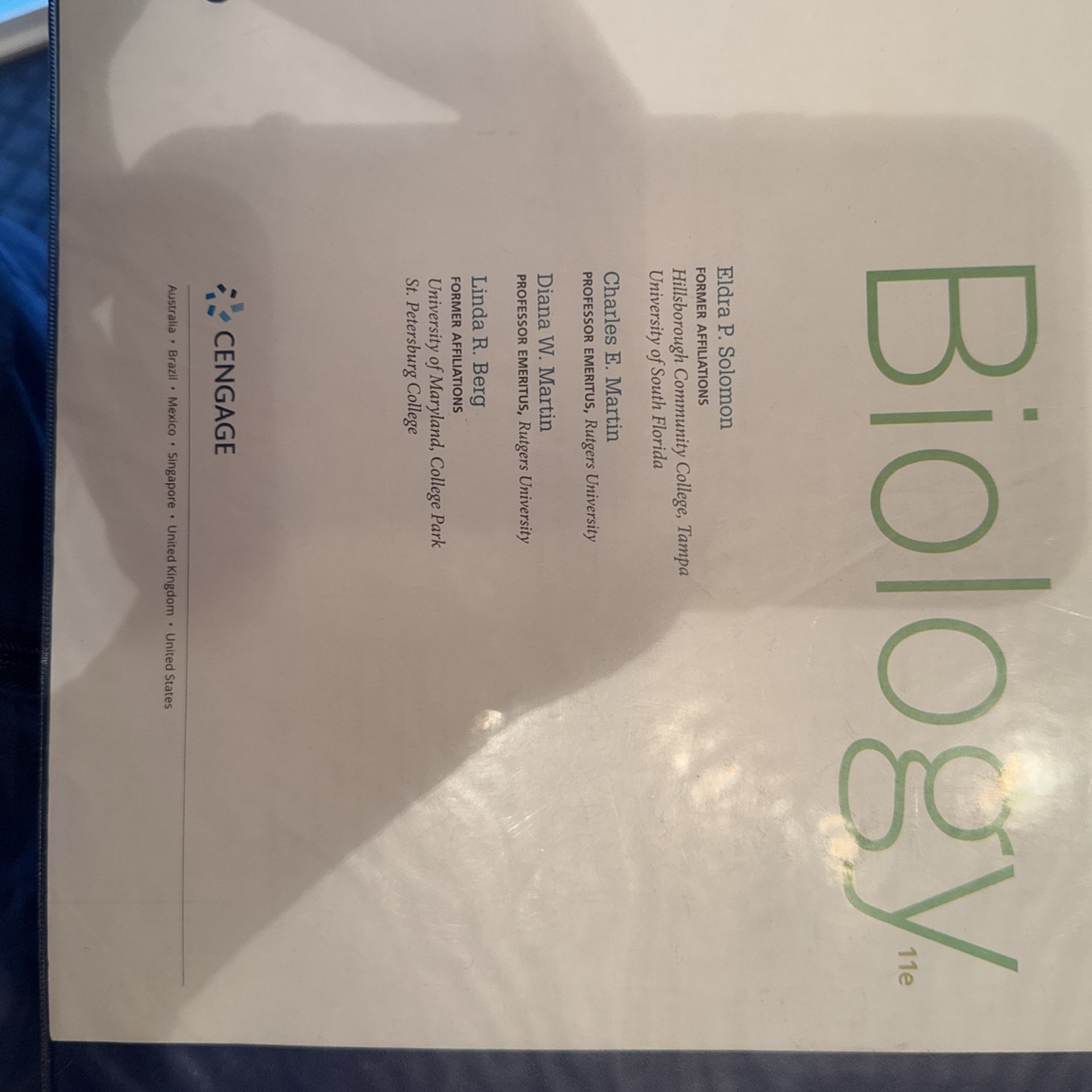 Biology 11e (+Mind Tap code) By Solomon, Martin, Martin, Berg