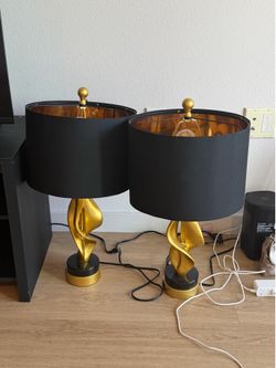 Night stand lamp gold/black