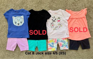 4/5T Girl Cat & Jack Summer Short Sets