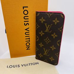 Authentic Louis Vuitton Monogram Iphone X XS Folio Case Used With Box And Dust Bag