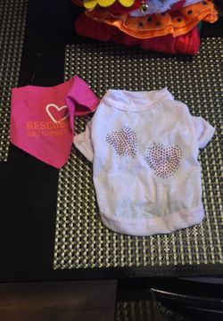 T-shirt with bandanna collar for small cat or dog