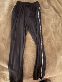Tencel Pants with White Side Stiching
