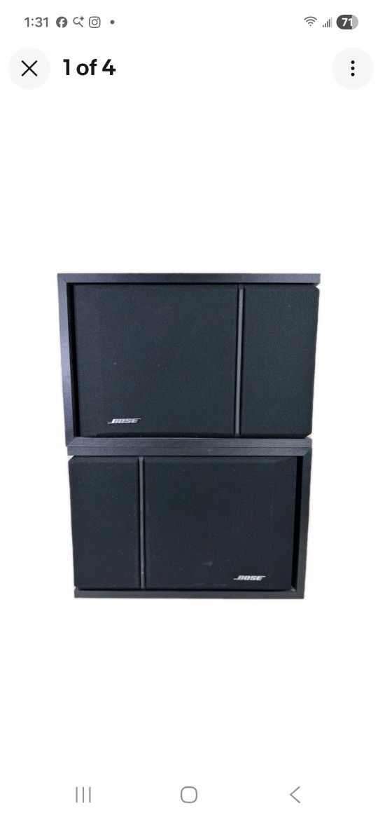 Bose 201 Series III Main Stereo Speakers Direct Reflecting Pair - Black