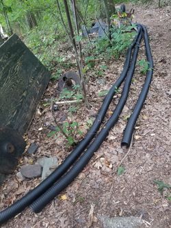4" solid Drain pipe Flexible black plastic