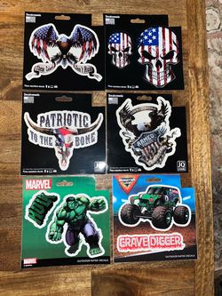 Patriotic, Hulk, Grave Digger Decals