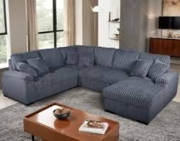 New Corduroy Sectional W Pullout Bed / Chaise Storage.  Dark Grey Or Chocolate.  97”x123”x66”x38”H. Free Delivery!