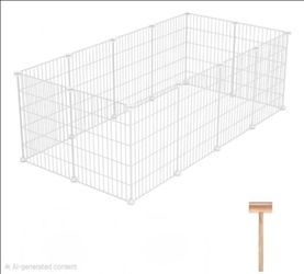 Viscoo 12 Panels Guinea Pig Cages, 48" x 24" x 16" DIY Small Animal Playpen, white