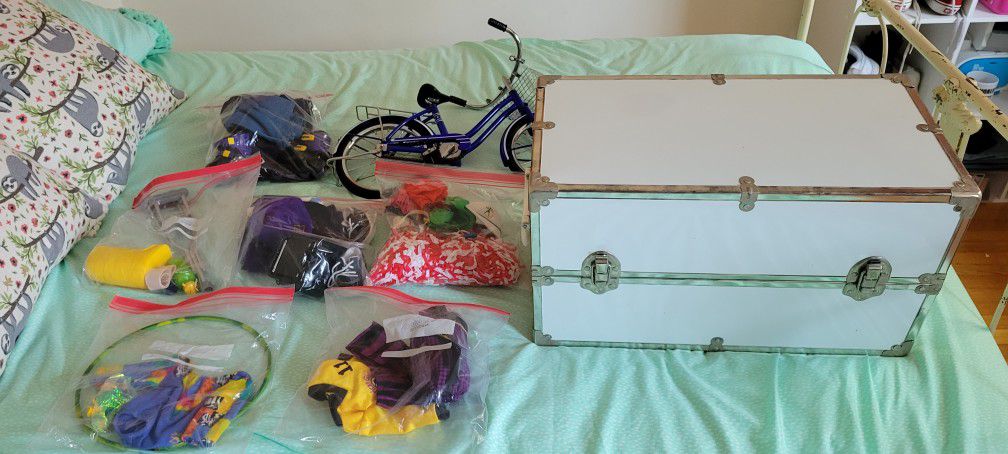 PRICE DROP: American Girl Vintage Outfits, Bicycle and Trunk