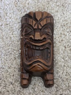 Wall Hanging Plaster Tiki.