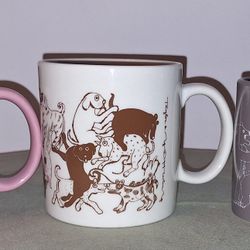 Vtg Taylor & Ng Naughty Animal Orgy Mugs -1979 Japan, $30-$40.00 Ea.