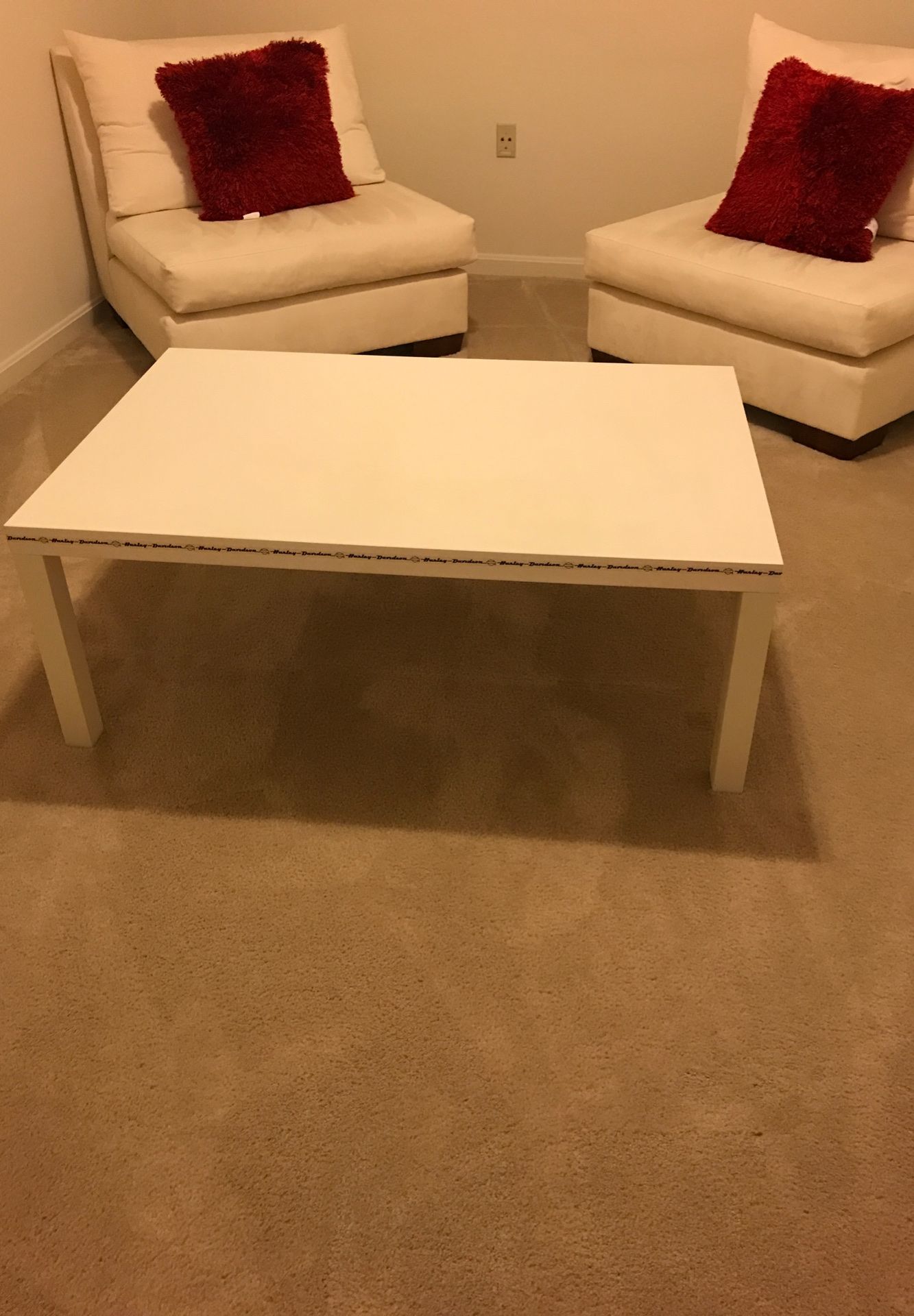 White coffee table