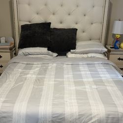 Beautiful Queen Size Bed Frame Only From Pottery Barn Look It Up Cost More Than 2k The Bed. Make Me A Descant Offer Come Get It. Frame Only