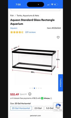 20 Gallon Tank With Top Lid