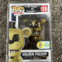 SDCC 2016 Funko Pop! Five Nights At Freddy's Golden Freddy Vinyl Figure #119