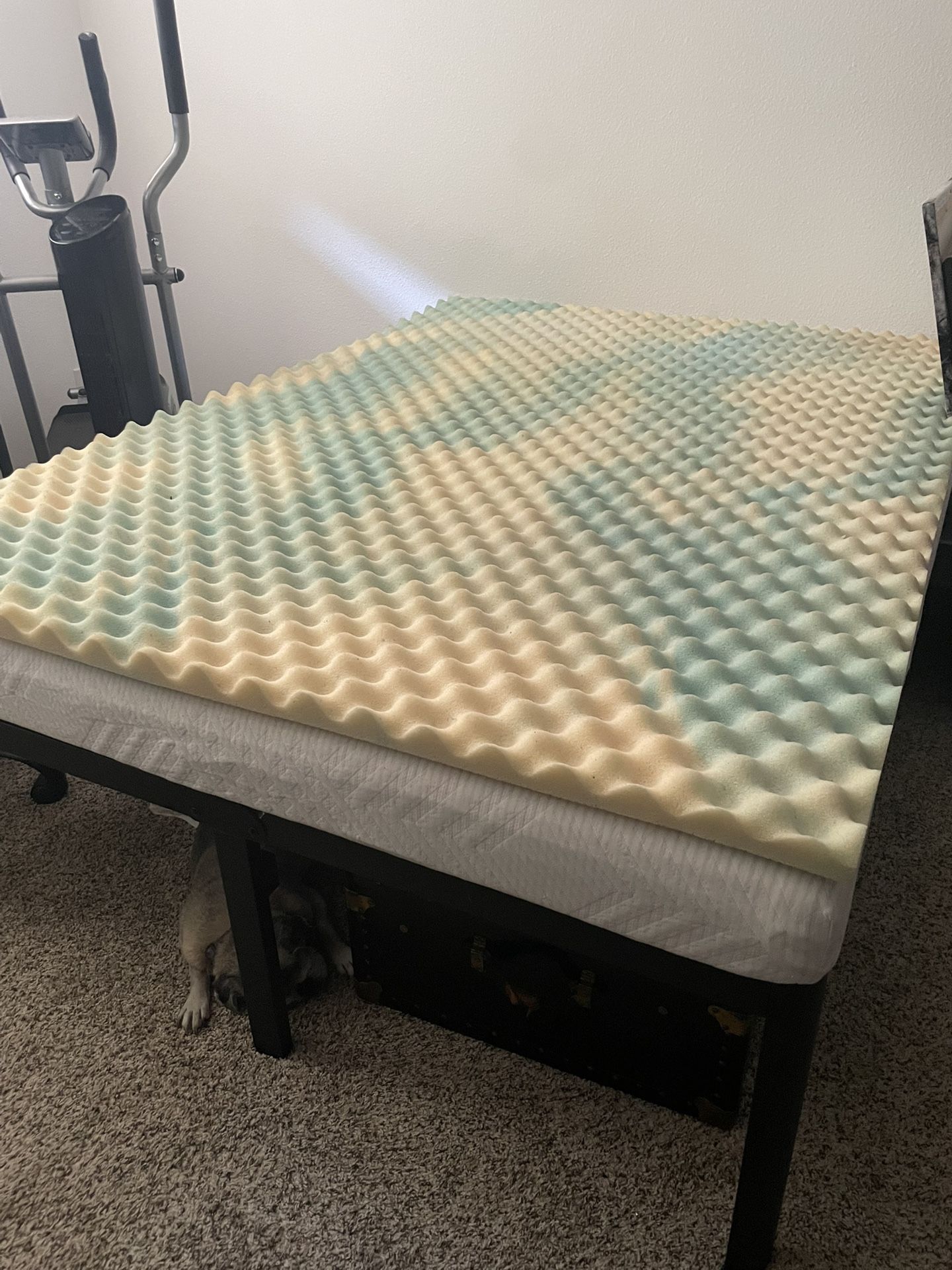 Full Bed With Mattesss, Waffle Cushion & Frame